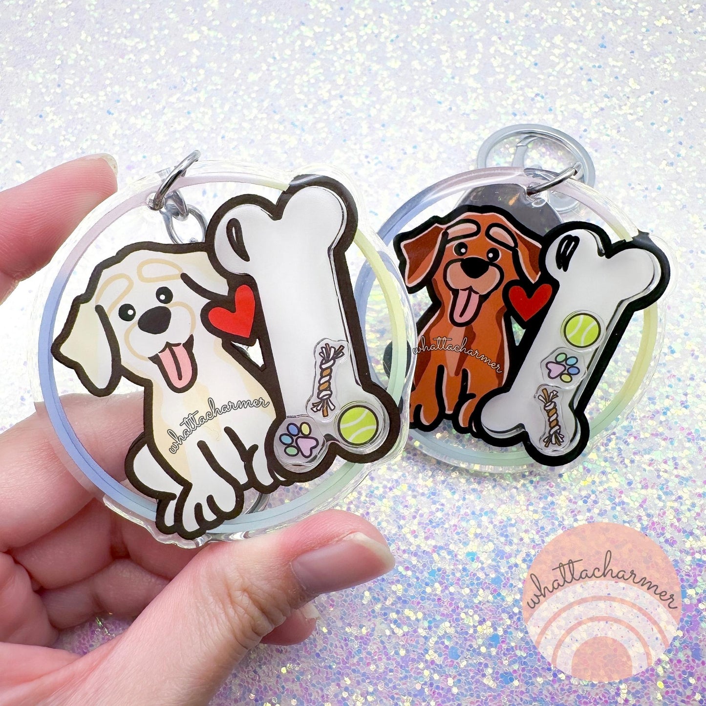 Labrador Retriever Shaker Keychain, Lab