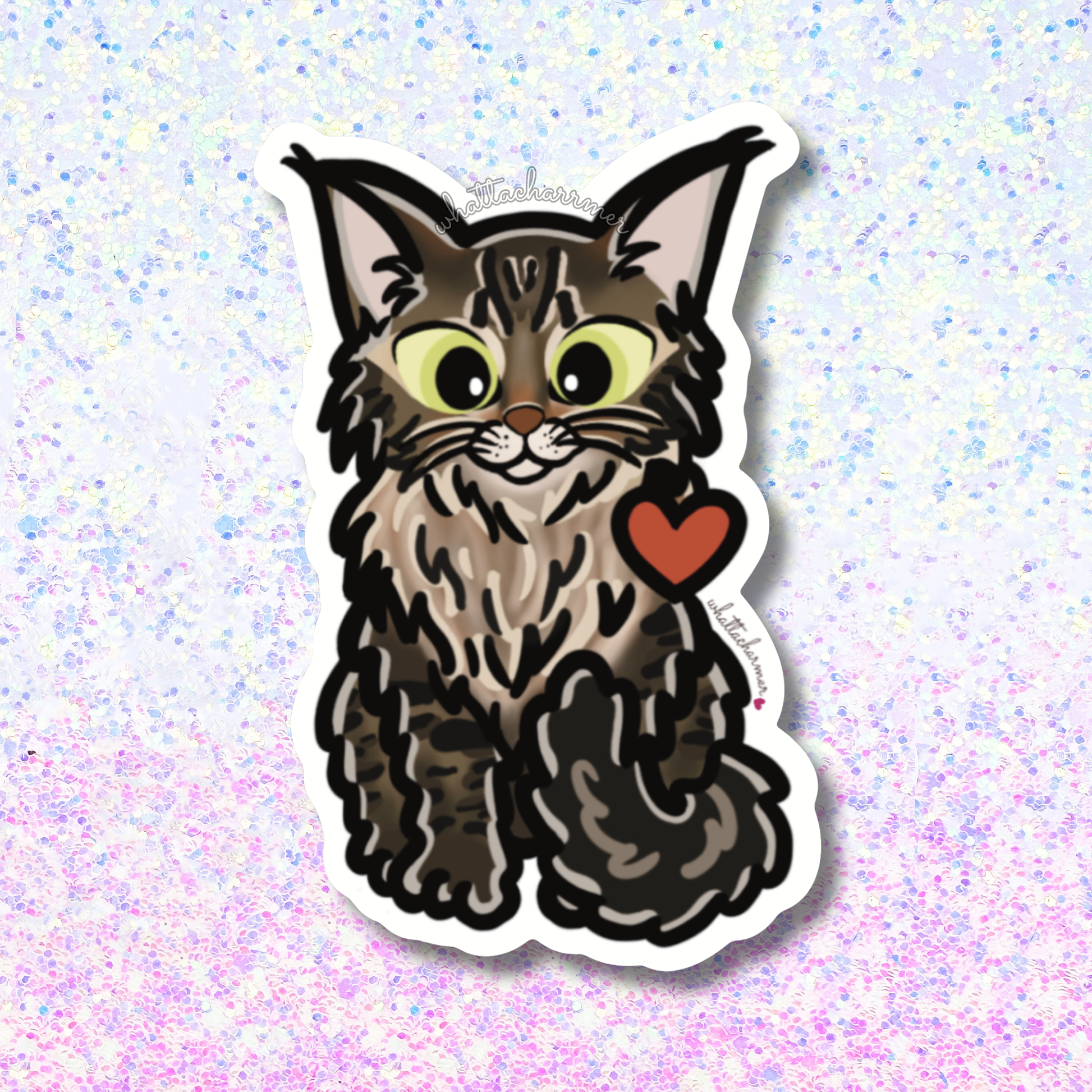 Brown Maine Coon Sticker