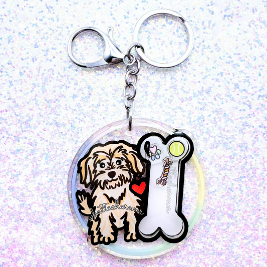 Maltipoo Shaker Keychain