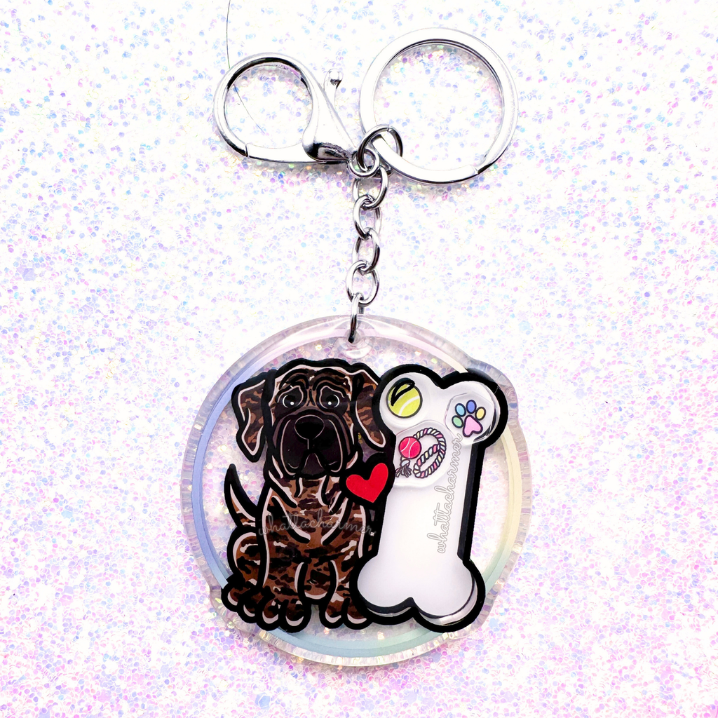 Brindle Mastiff Keychain