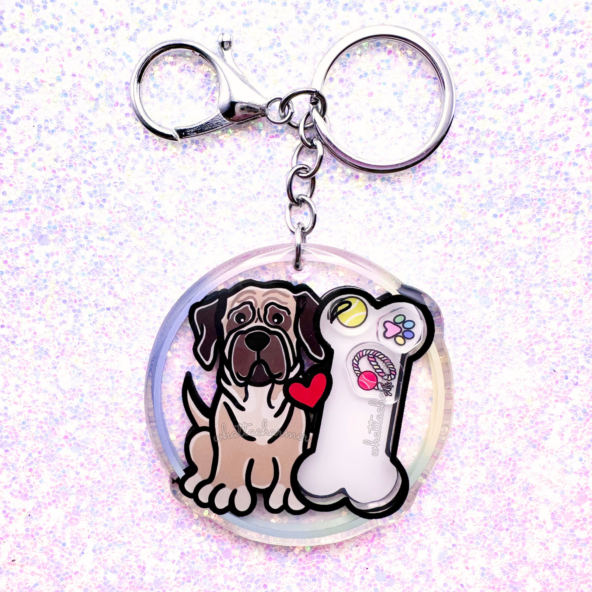 Fawn Mastiff Keychain