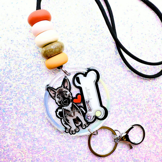 Norwegian Elkhound Shaker Lanyard