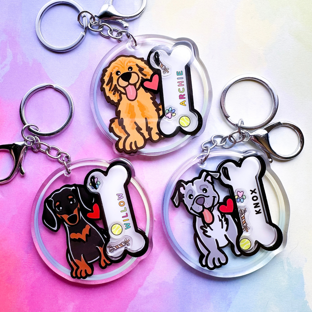 Red Alaskan Klee Kai Keychain