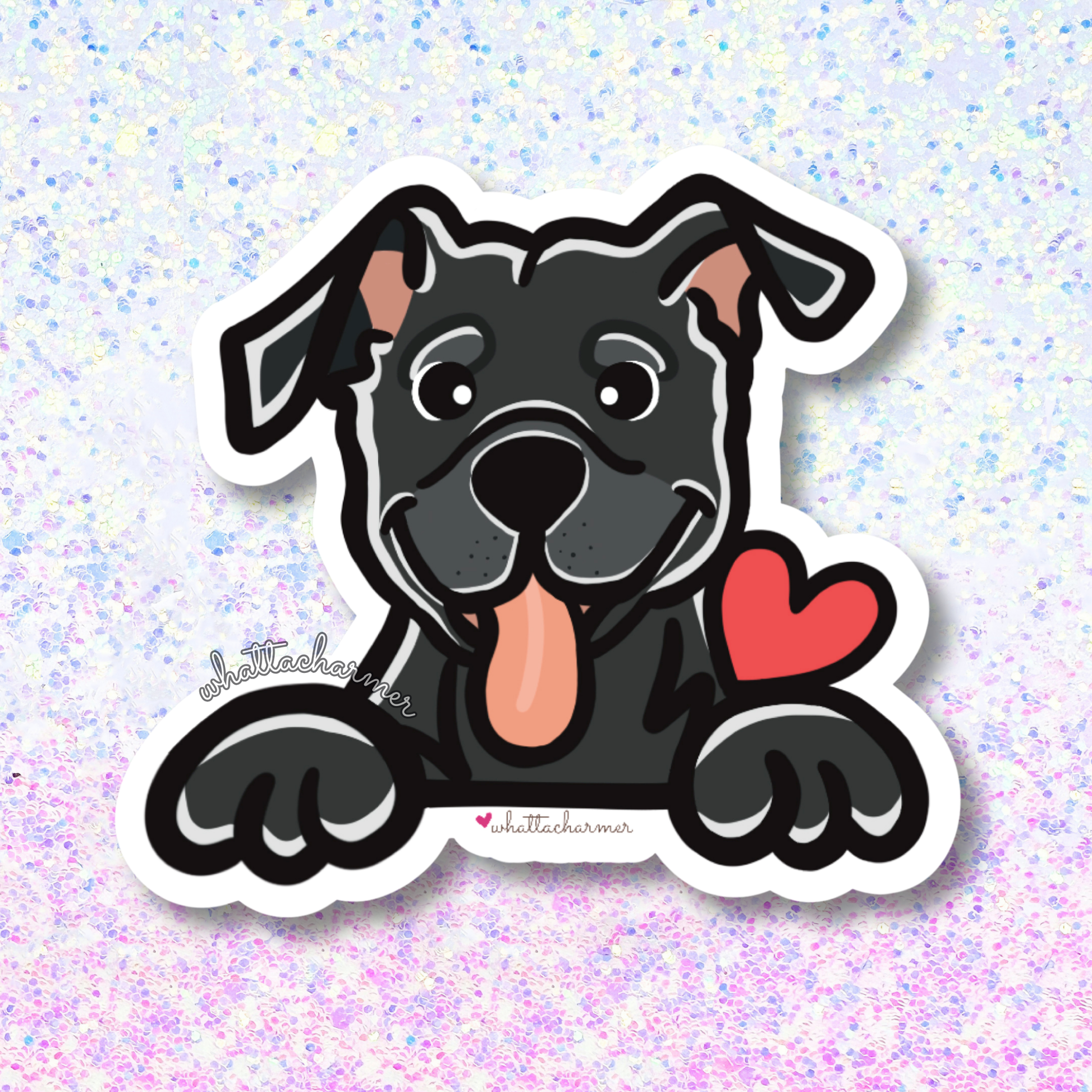 Black Pitbull Sticker
