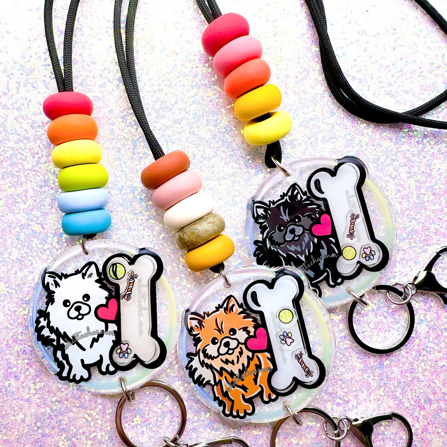 Pomeranian Shaker Lanyard