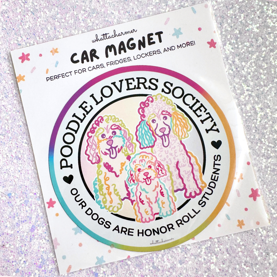 Poodle Car Magnet