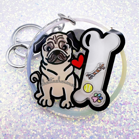 French Bulldog Shaker Keychain, Frenchie – WhattaCharmer