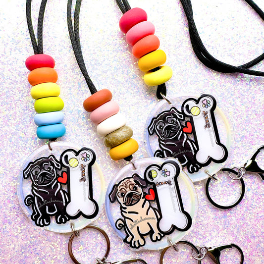 Pug Shaker Lanyard