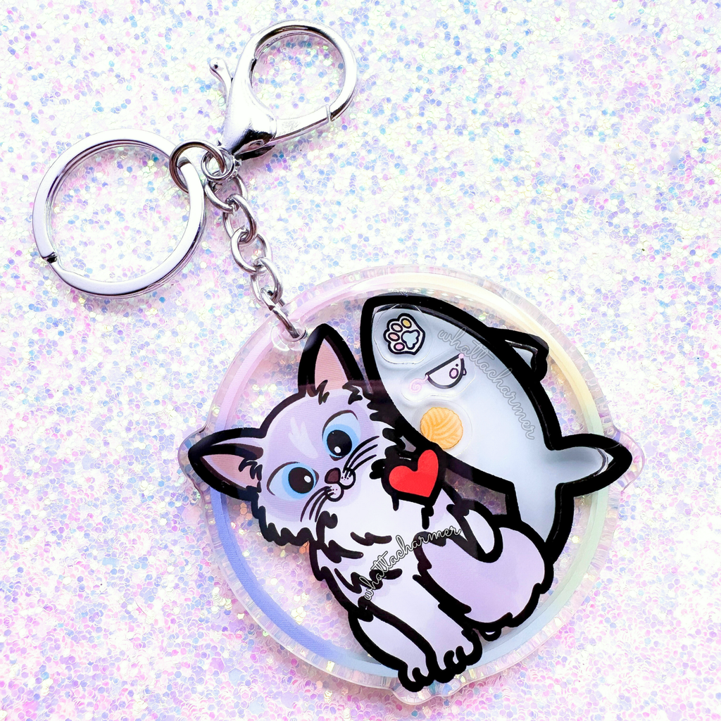 Lilac Point Ragdoll Cat Keychain