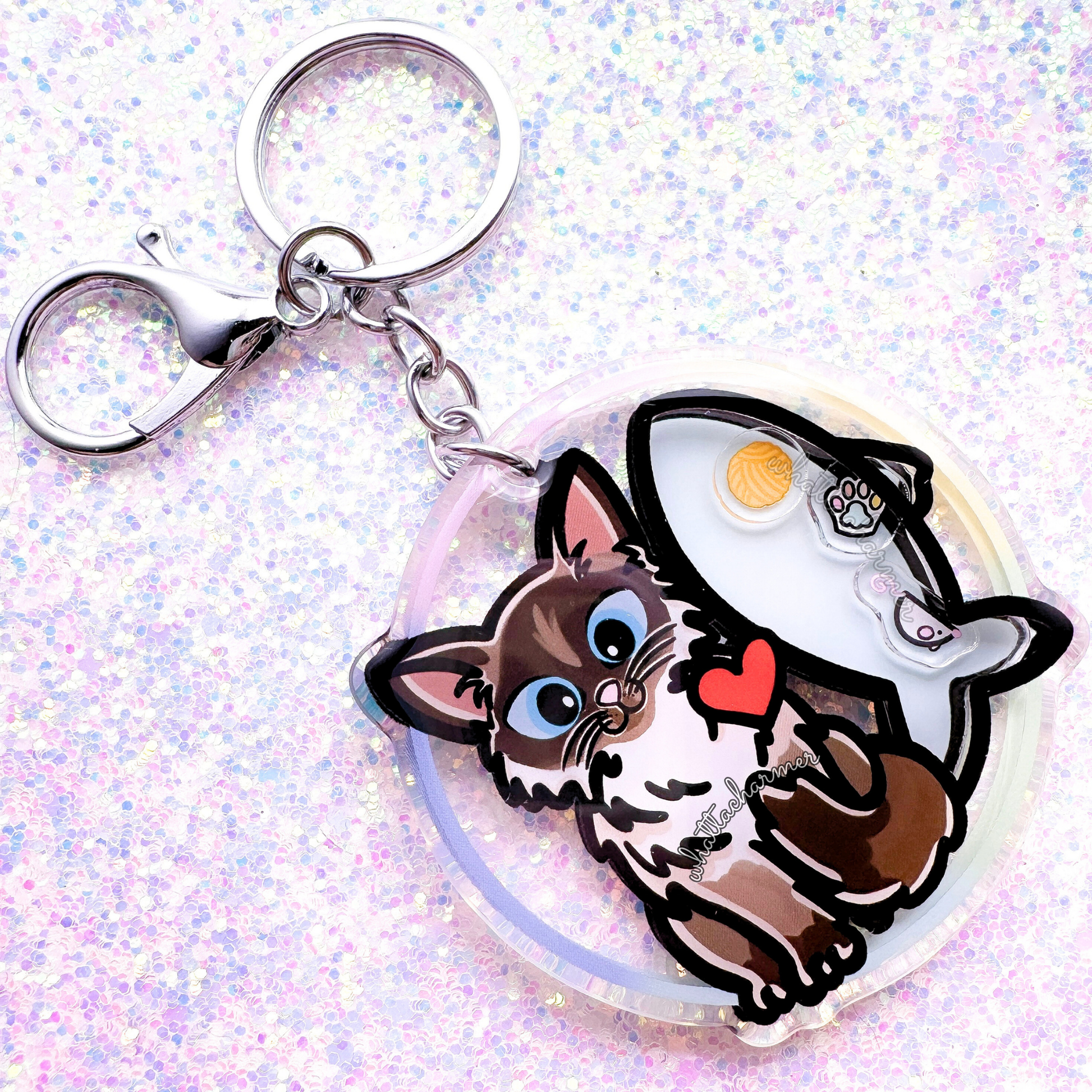 Seal Point Ragdoll Cat Keychain
