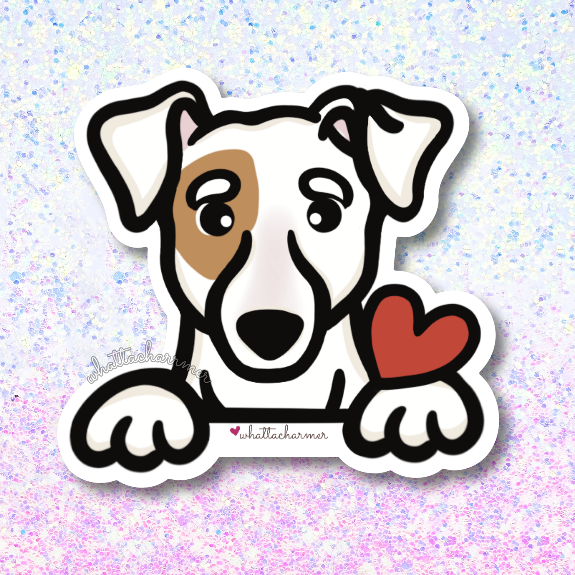 Red Pied Terrier Sticker