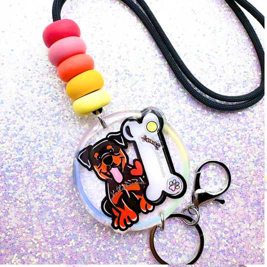 Rottweiler Shaker Lanyard