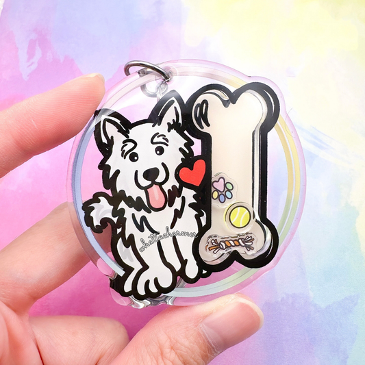 Samoyed Shaker Keychain