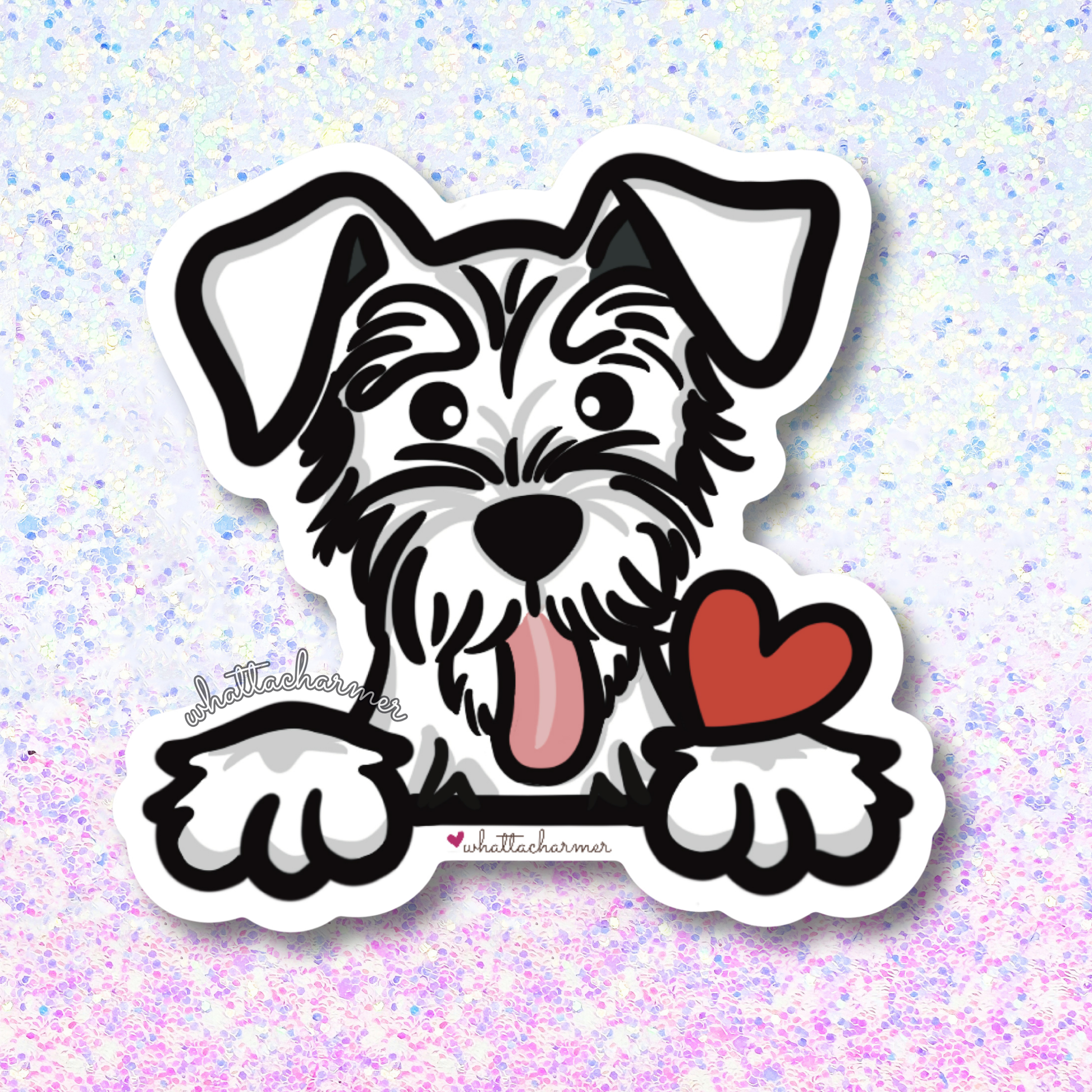 White Schnauzer Sticker