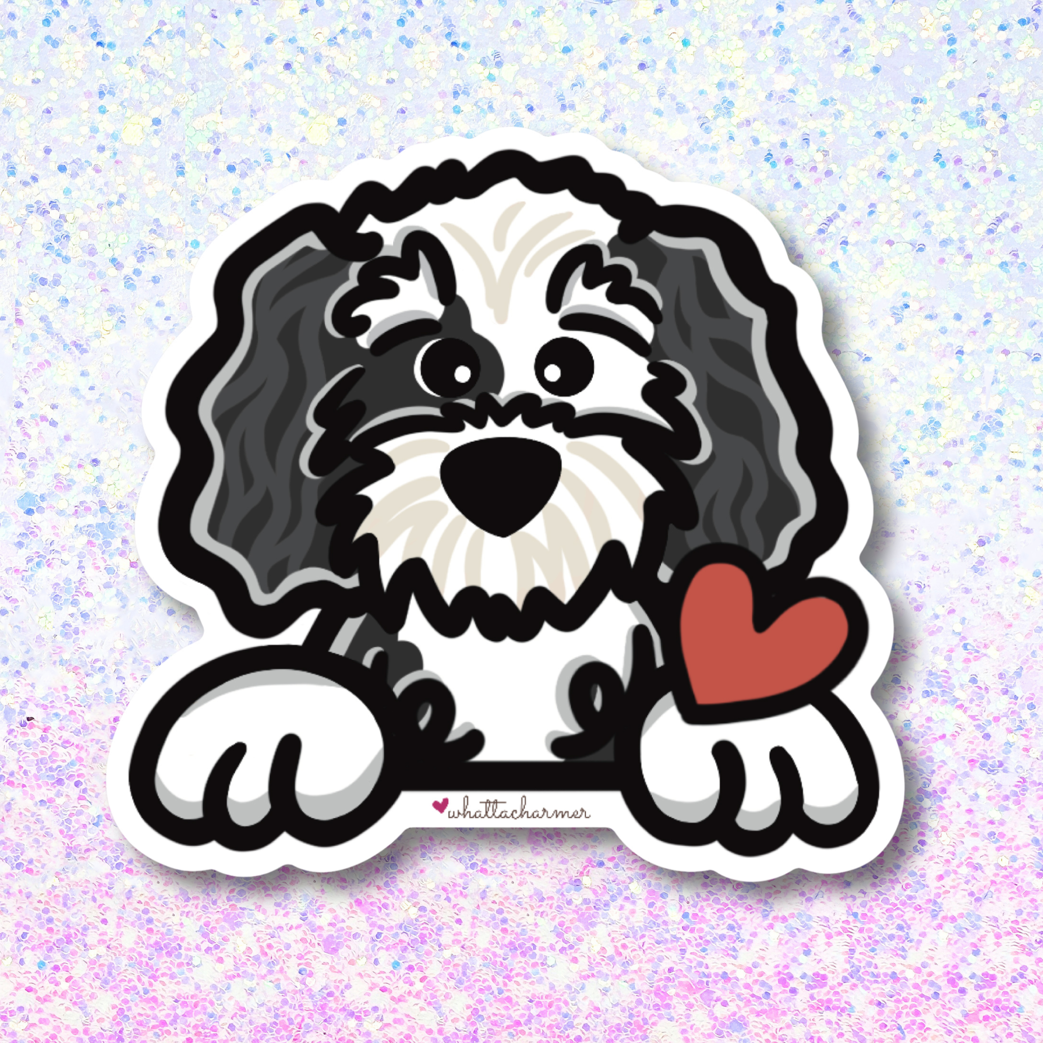 Sheepadoodle Sticker – WhattaCharmer