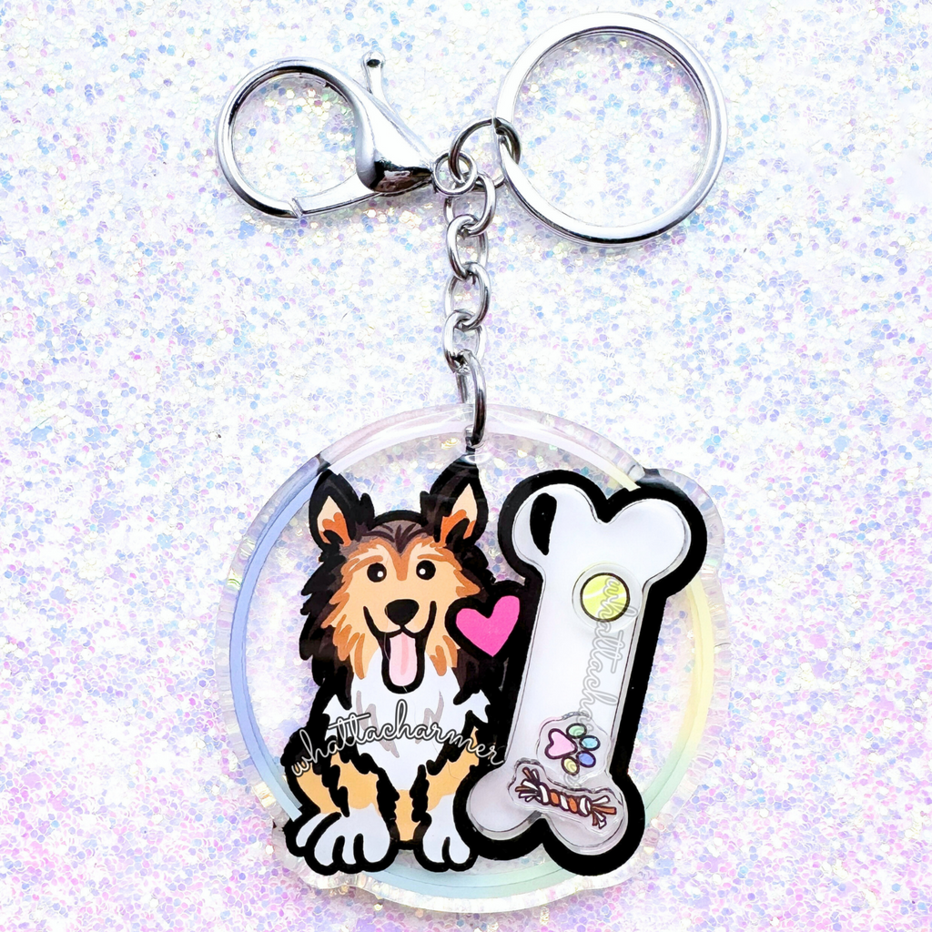 Sable Shetland Sheepdog Keychain