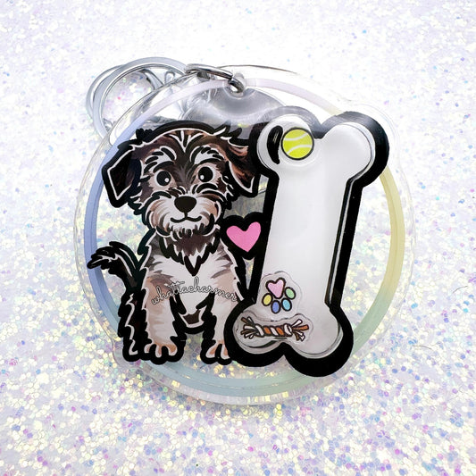 Shorkie Shaker Keychain