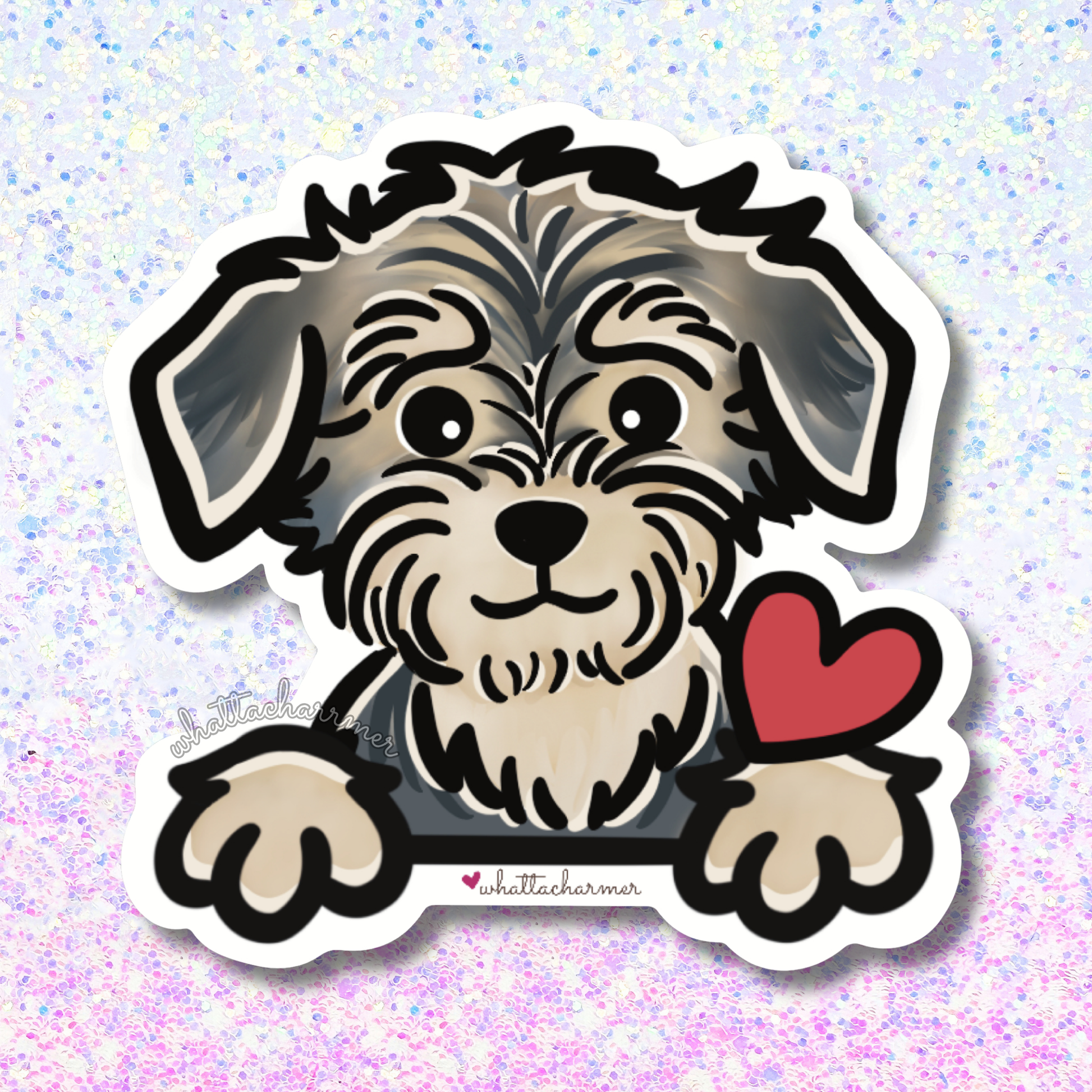 Blue and Tan Shorkie Terrier Sticker