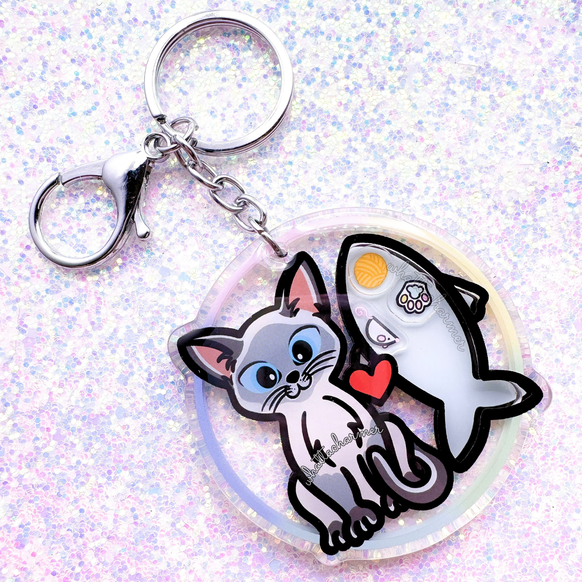 Blue Point Siamese Cat Keychain