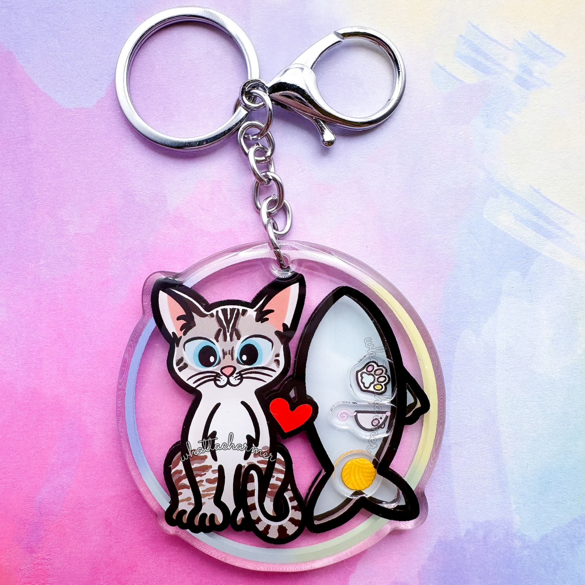Lynx Point Siamese Cat Keychain
