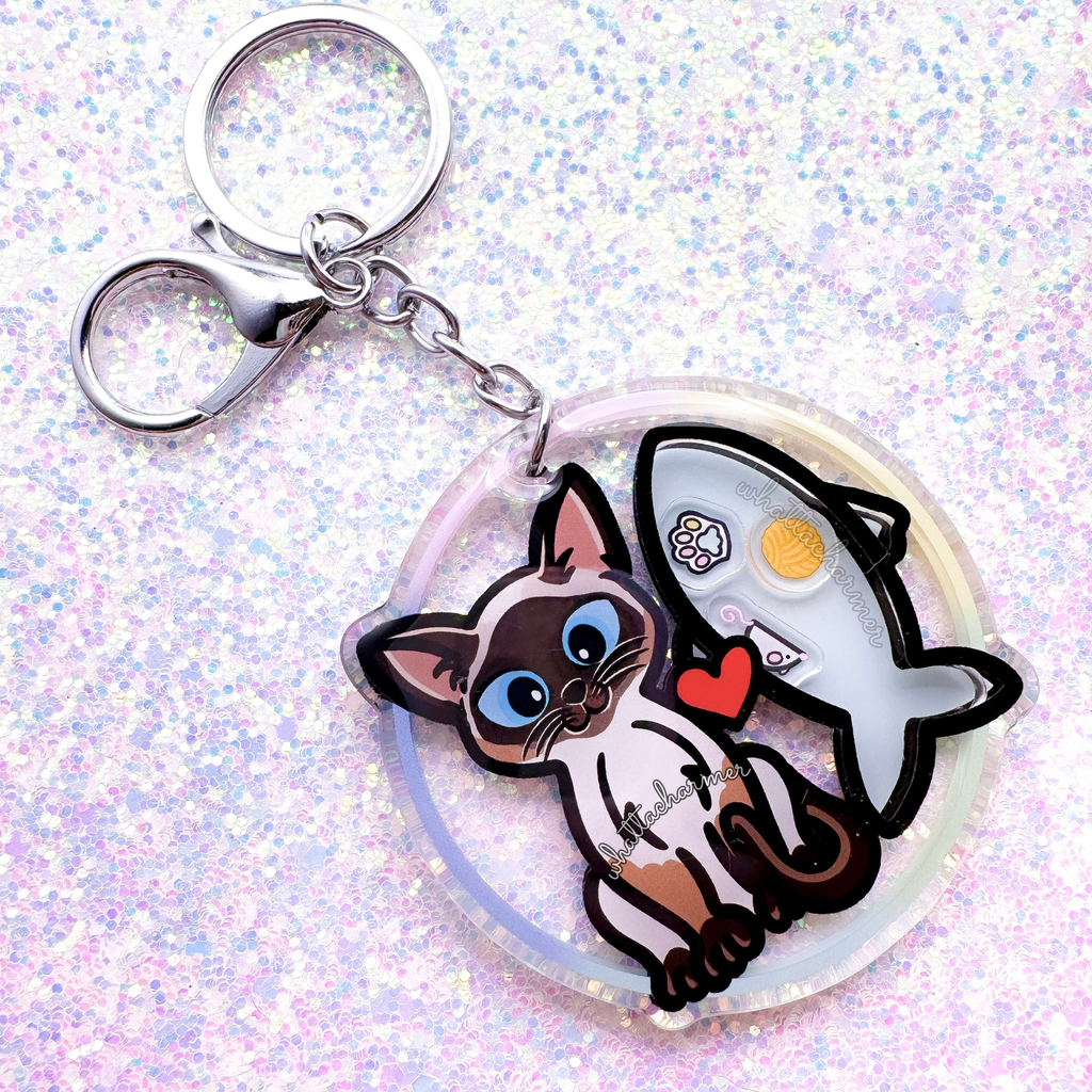 Seal Point Siamese Cat Keychain