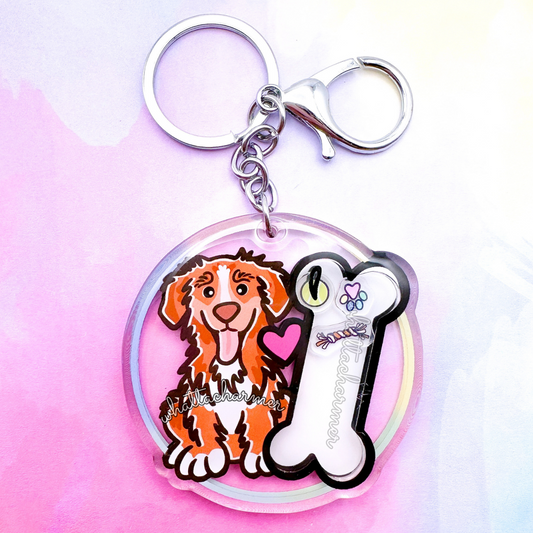 Nova Scotia Duck Tolling Retriever Shaker Keychain