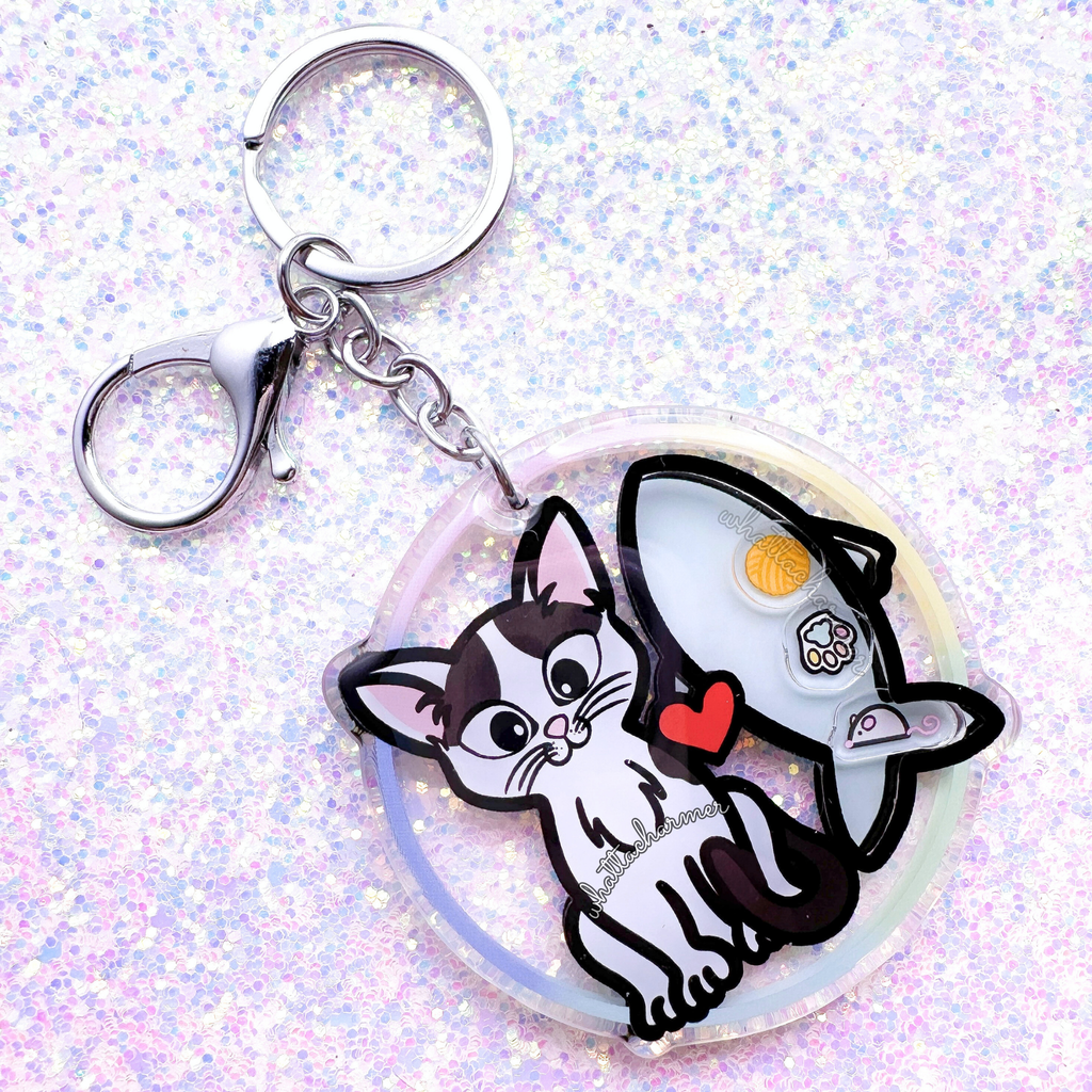 Black Van Cat Keychain