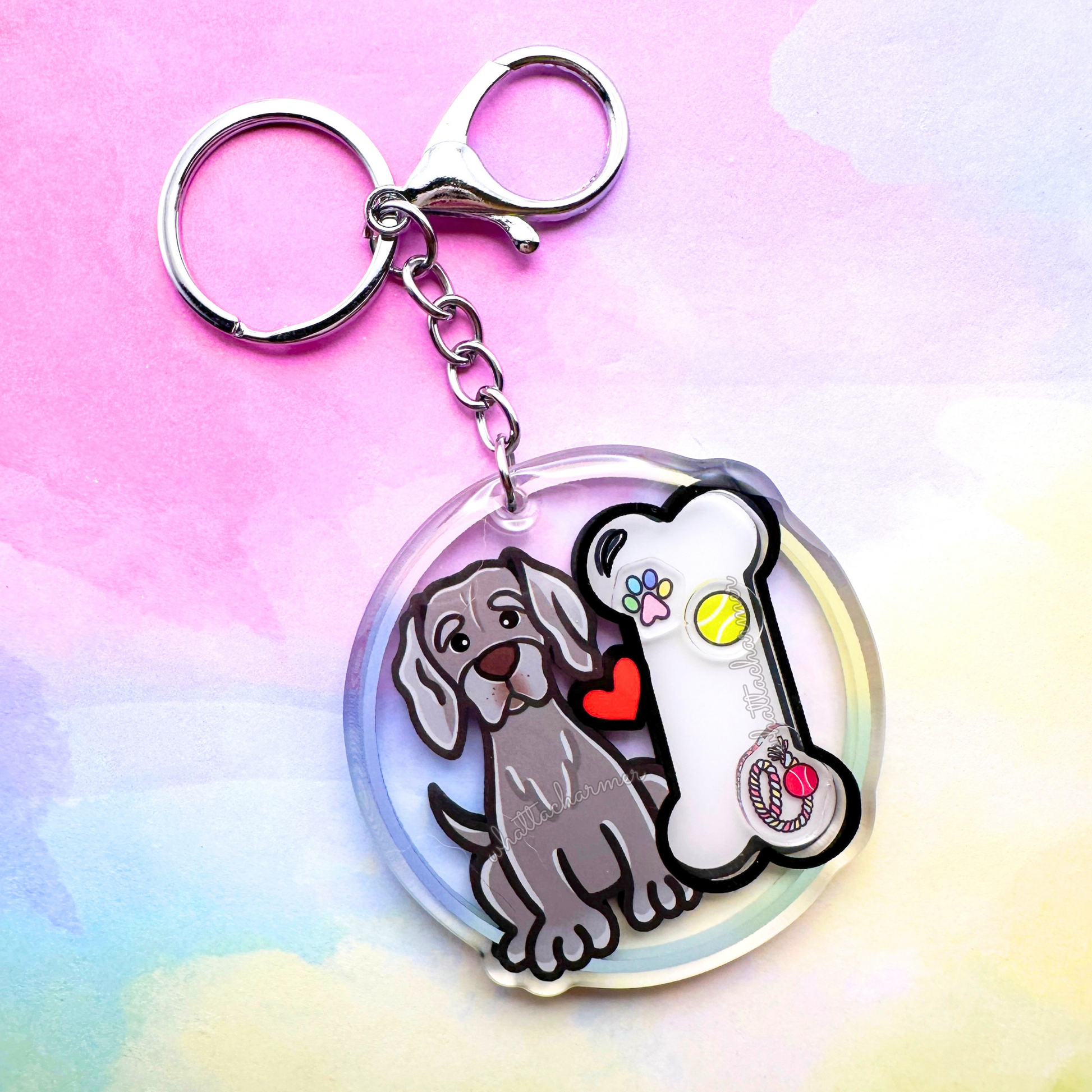 Weimaraner Keychain