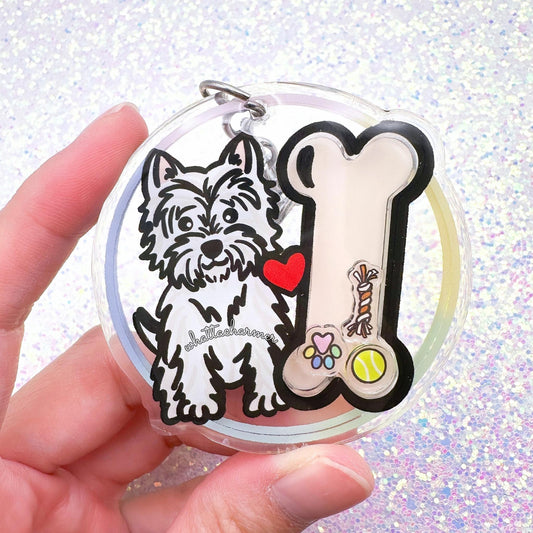 West Highland White Terrier Shaker Keychain