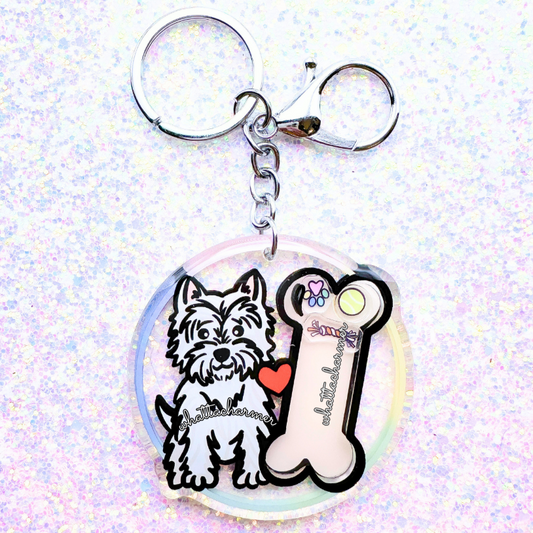 West Highland White Terrier Shaker Keychain