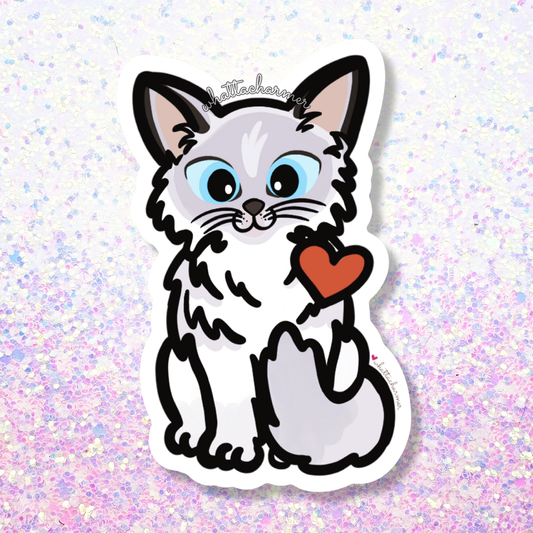 Lilac Point Ragdoll Cat Sticker