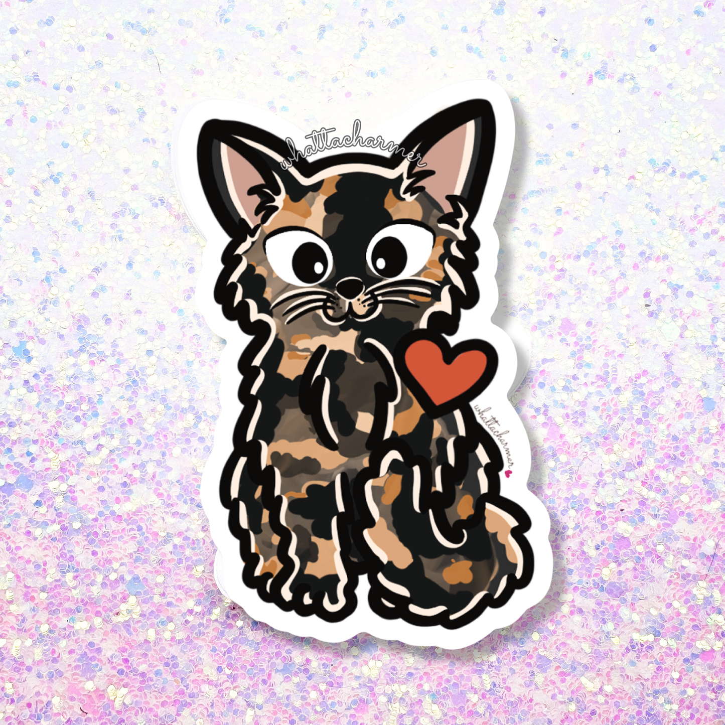 Longhaired Tortoiseshell Cat Sticker