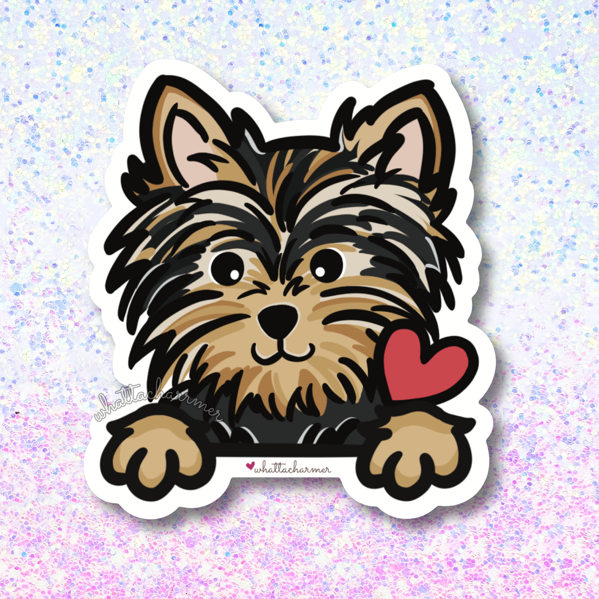 Black and Tan Yorkshire Terrier Sticker