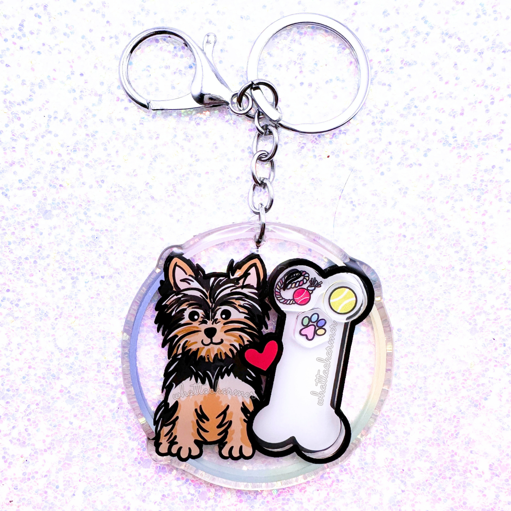 Black and Tan Yorkshire Terrier Keychain