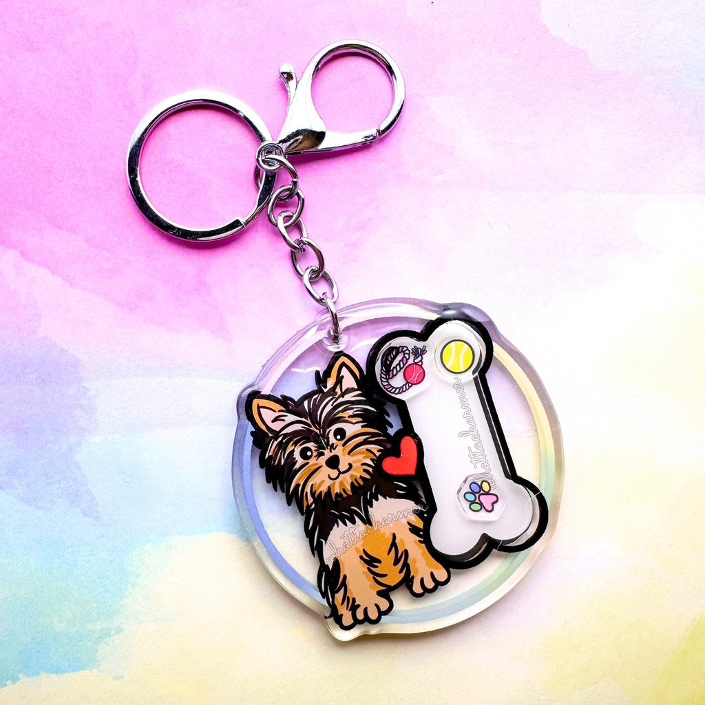Black and Tan Yorkshire Terrier Keychain