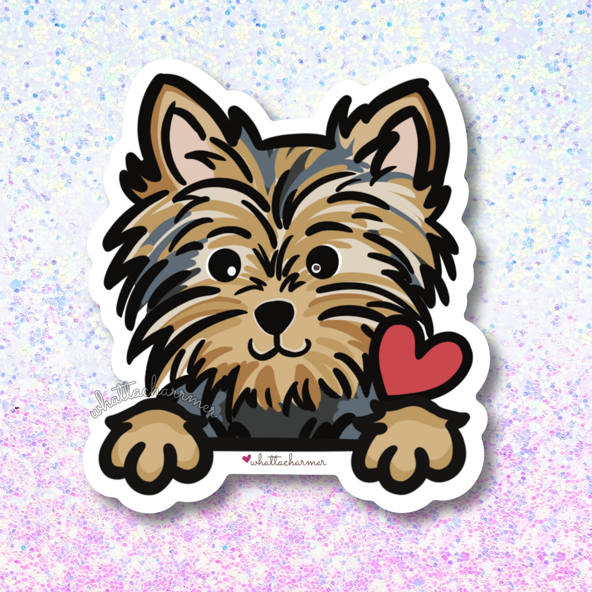 Blue and Tan Yorkshire Terrier Sticker