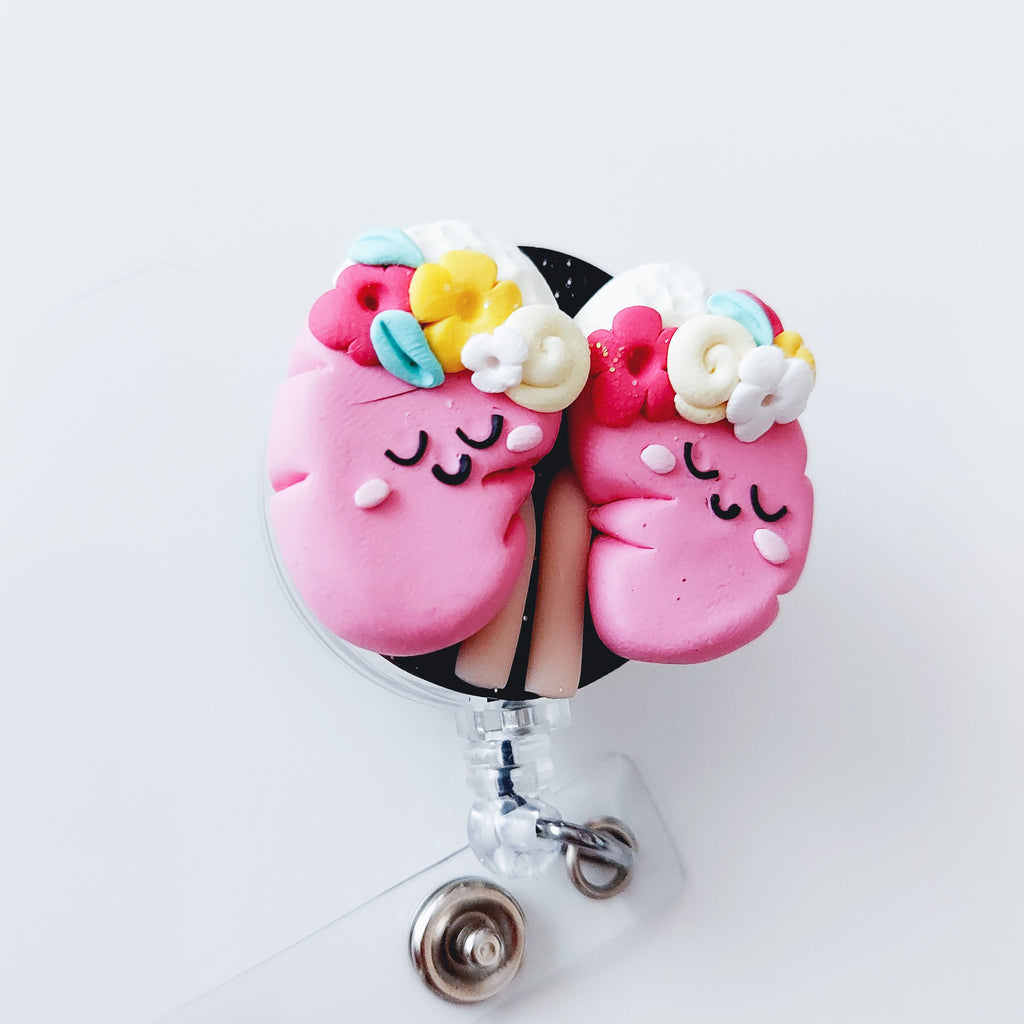 Floral Renal Badge Reel