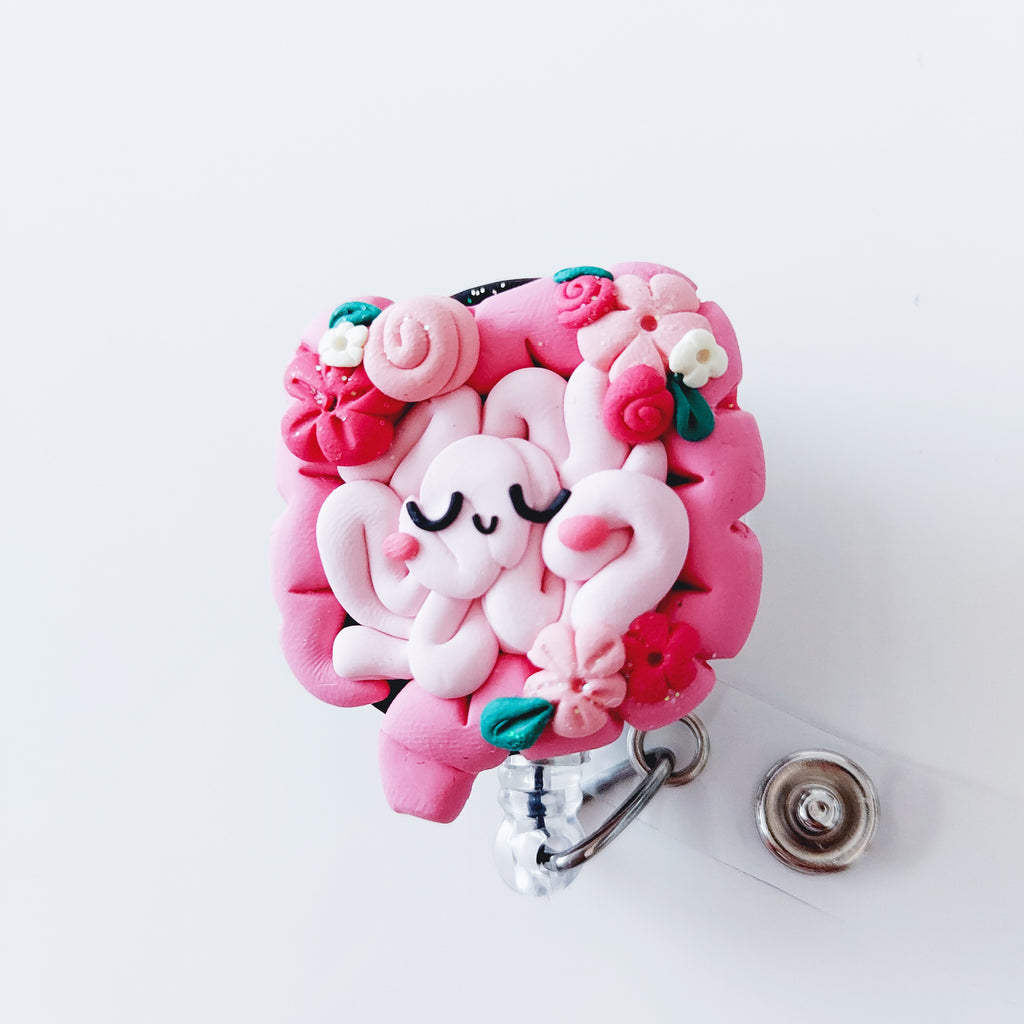 Floral Intestines Badge Reel