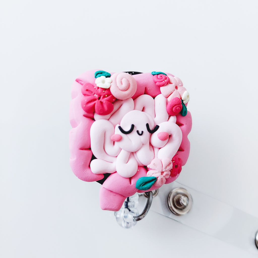 Floral Intestines Badge Reel