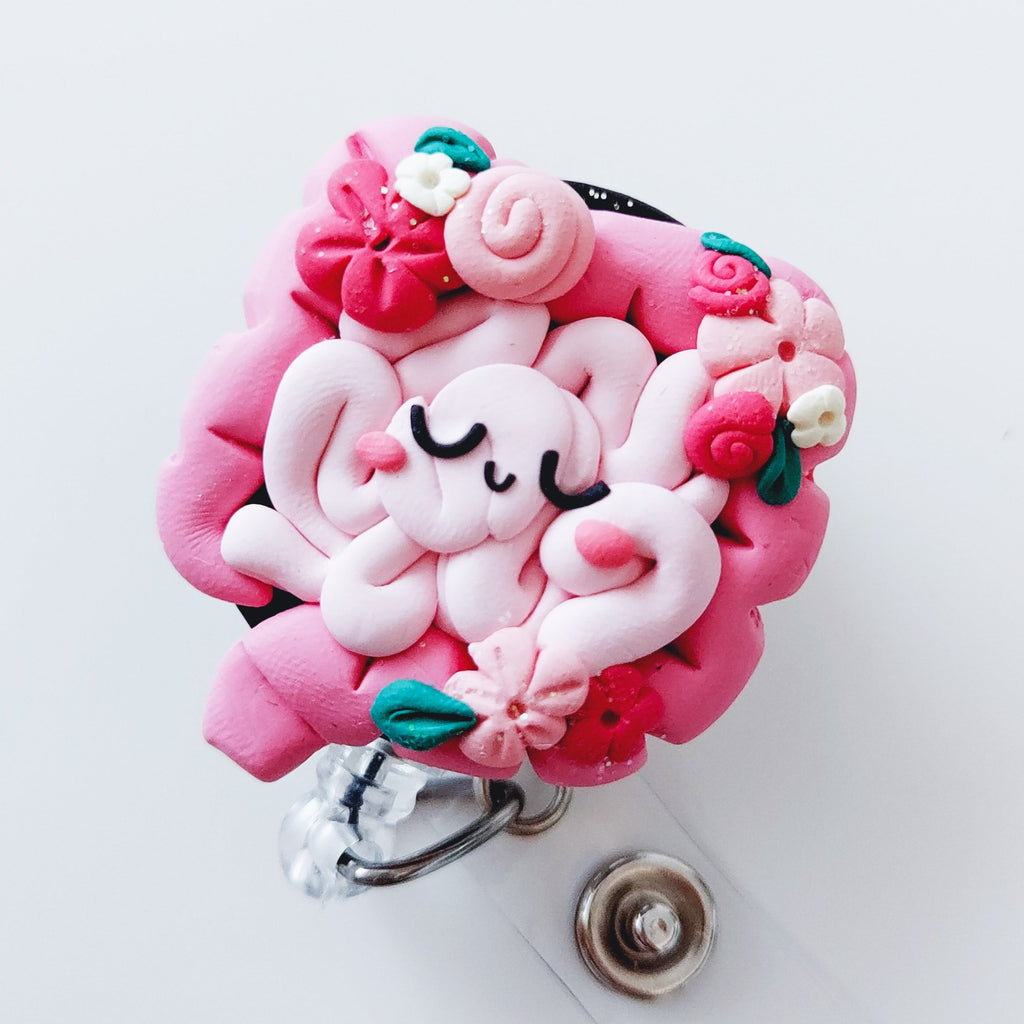 Floral Intestines Badge Reel