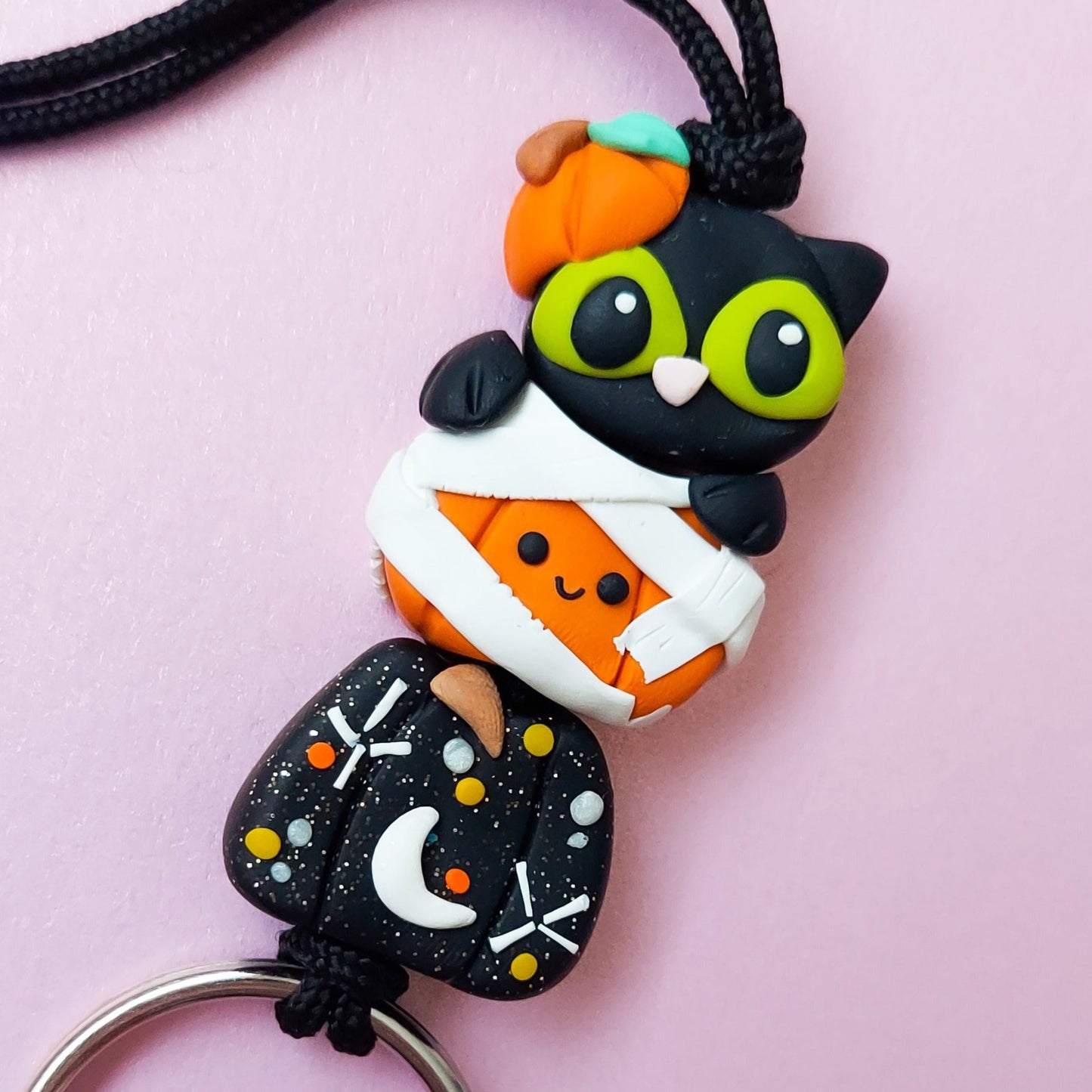 Pumpkin Cat Lanyard