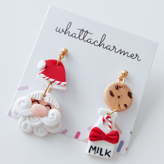 Santa's Milk and Cookies Earrings