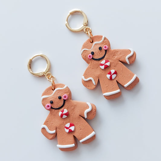 Gingerbread Man Dangle Earrings