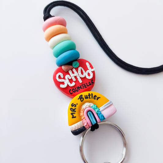 Personalized School Counselor Lanyard