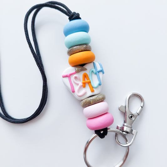 Pastel Teach Lanyard