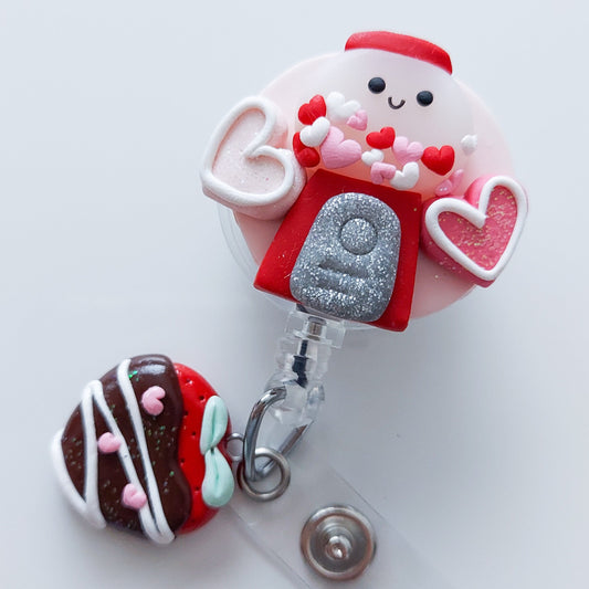 Valentine Bubblegum Badge Reel