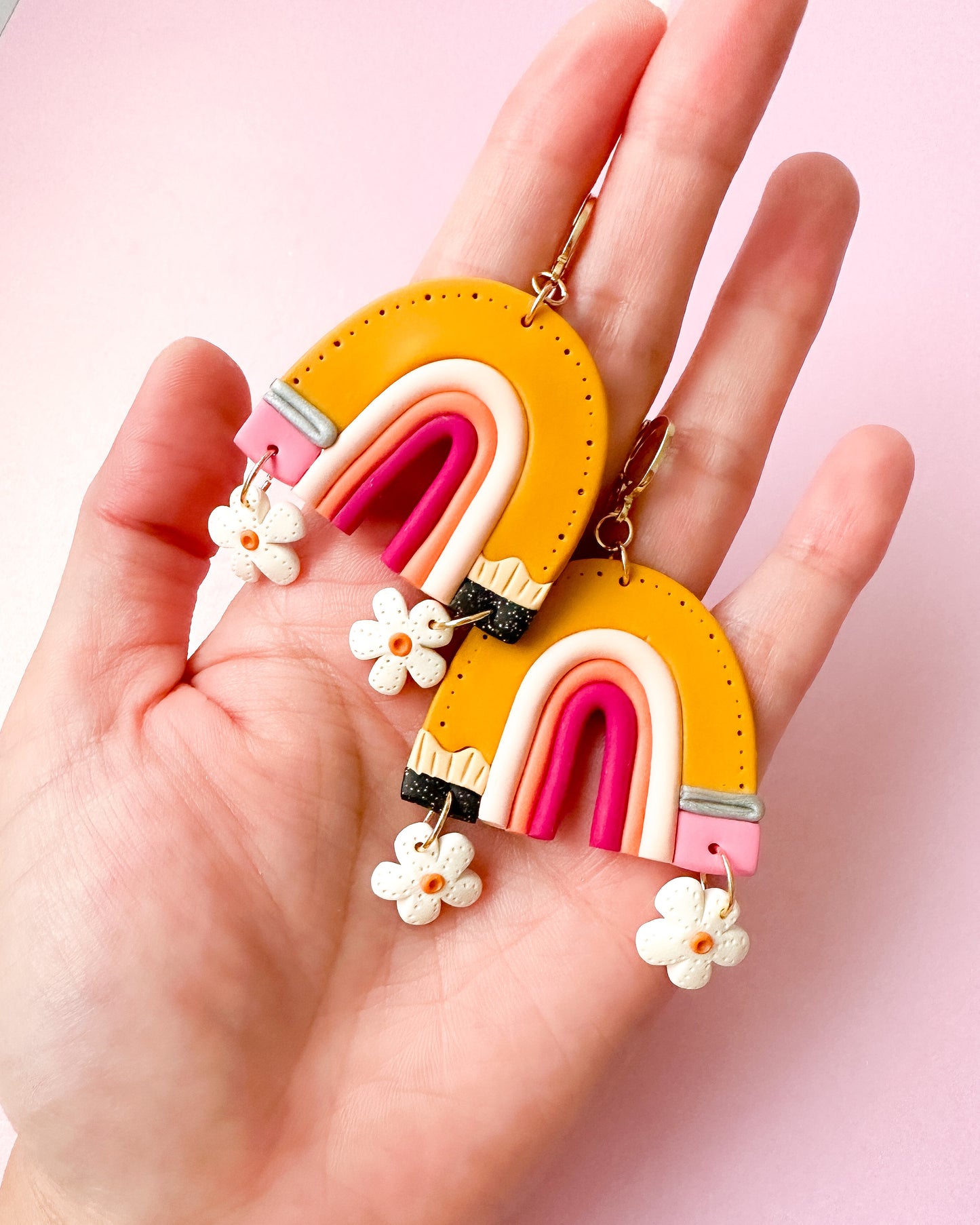 Pencil Rainbow Earrings