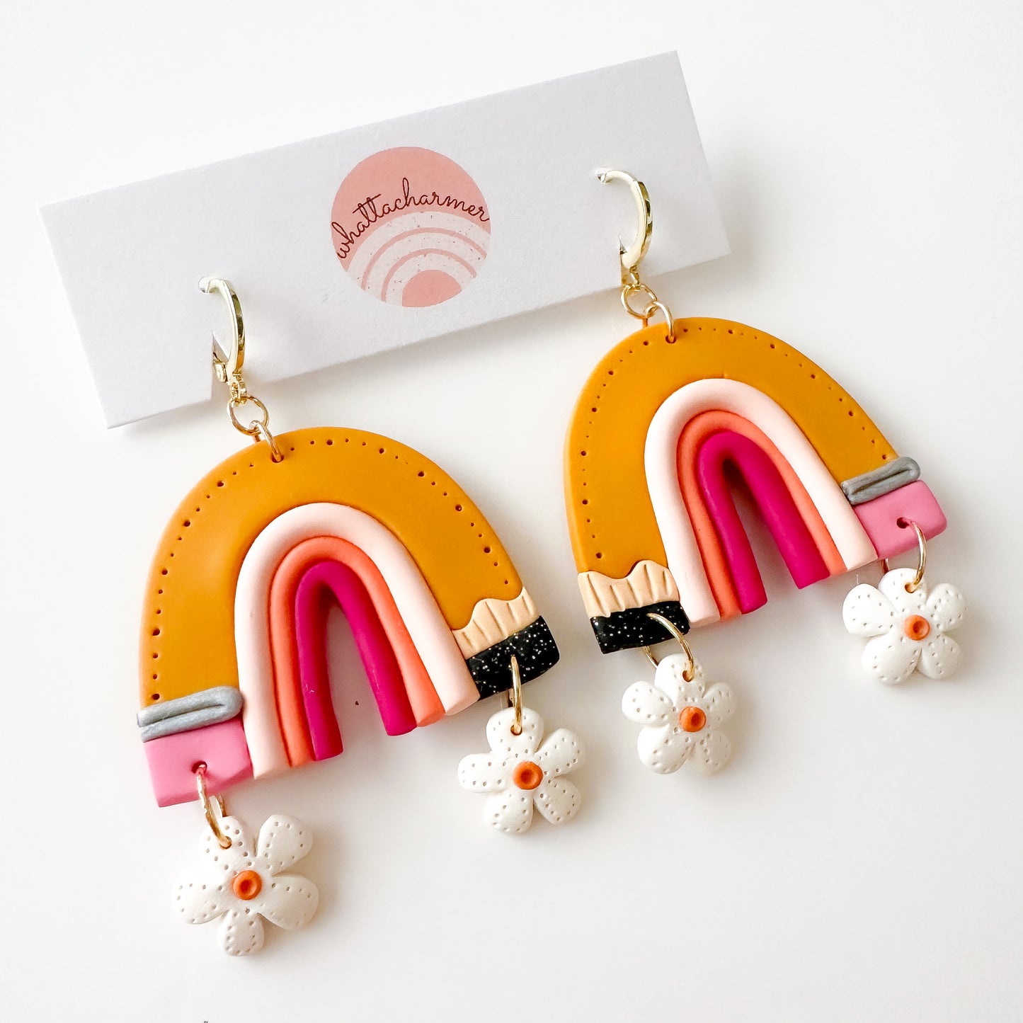 Pencil Rainbow Earrings