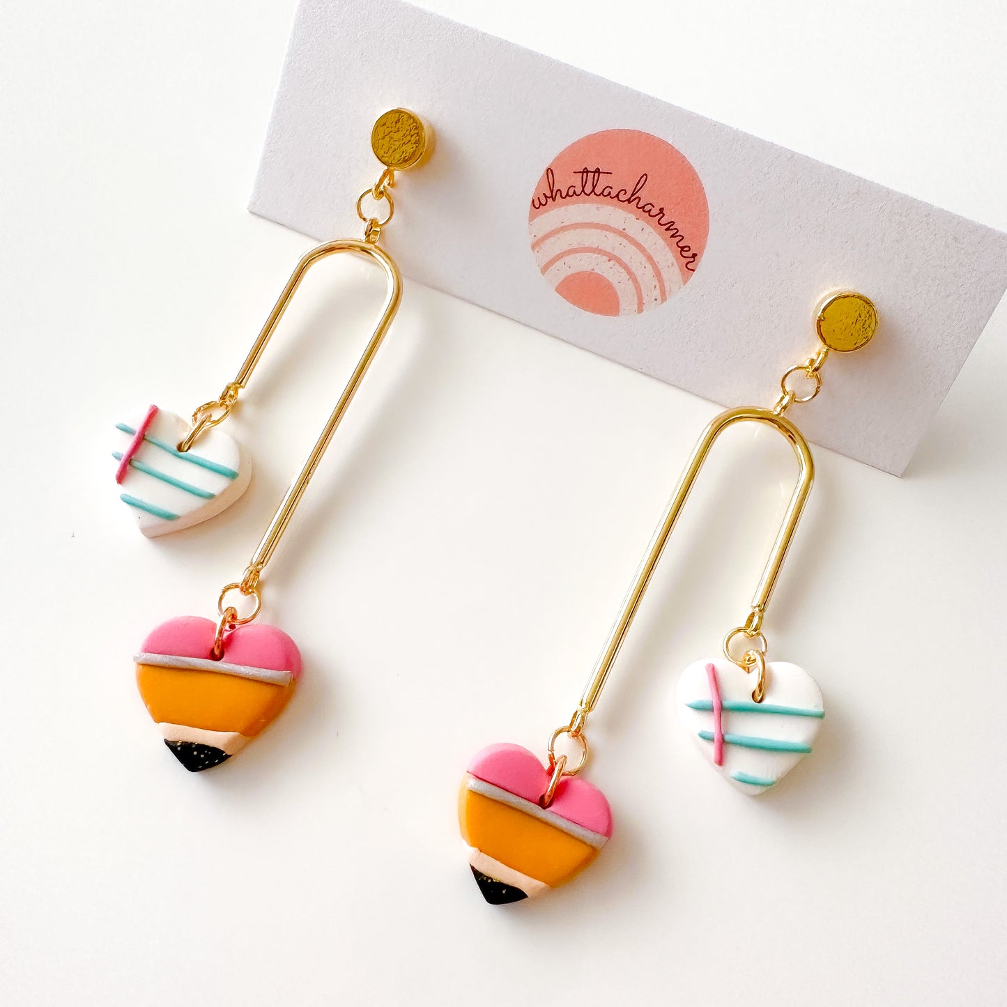 Teacher Heart Earrings